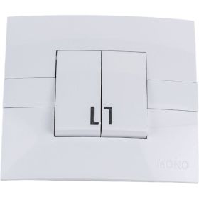 2-клавишный выключатель MONO ELECTRIC Eco, с подсветкой, белый 101-010101-103 (артикул 16457544) – фото 1