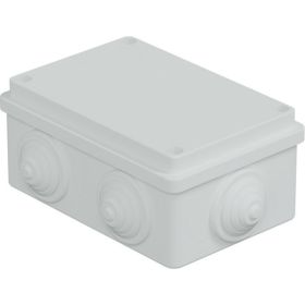 Распределительная коробка Экопласт JBS120 о/п 120x80x50, 6 выходов, IP55 цвет белый 44008W-1 (артикул 23435955) – фото 1