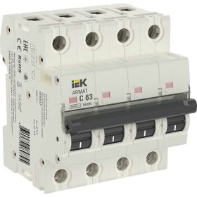 Автоматический выключатель IEK ARMAT M06N 4P C 63А AR-M06N-4-C063 (артикул 20730453) – фото 1