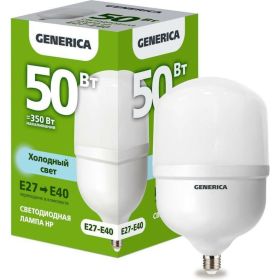 Светодиодная лампа GENERICA HP 50Вт 230В 6500К E27-E40 LL-HP-50-230-65-E27-E40-G (артикул 25128003) – фото 1