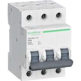 Автоматический выключатель Systeme Electric City9 set ав с 63а 3p 4.5ka 400в C9F34363 (артикул 26625792) – фото 1