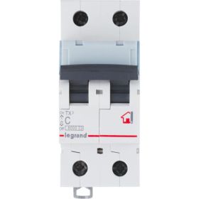 Автоматический выключатель Legrand TX3 6000 - 6 кА - тип B - 2П - 6 А - 2 модуля 403983 (артикул 20277310) – фото 1