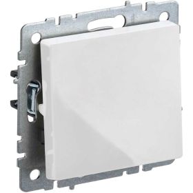 1-клавишный выключатель IEK Brite 10а вс10-1-0-брб белый BR-V10-0-10-K01 (артикул 24592467) – фото 1