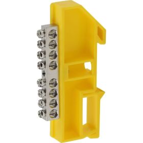 Шина ЭРА PE NO-222-91-1 Земля на на DIN-изол ШНИ-6x9-8 никелированная Д-Желтый, Б0044140 (артикул 20774157) – фото 1