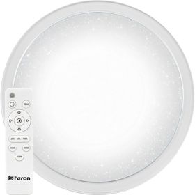 Светодиодный управляемый светильник FERON AL5000, 70W, 3000К-6500K, 5300Lm, IP20, белый, 41584 (артикул 18646259) – фото 1