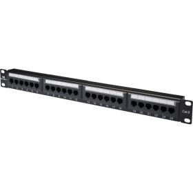 Коммутационная панель DATAREX категория 6, utp, 19 дюймов, 1u, 24хrj45 568a/в, черный DR-4003 (артикул 24668733) – фото 1