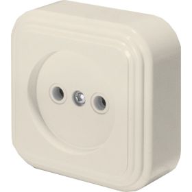 1-местная розетка STEKKER без заземляющего контакта, 250В, 16А, IP20, PST16-20-20 (RA 16-131-БЖ), слоновая кость 49061 (артикул 24459369) – фото 1