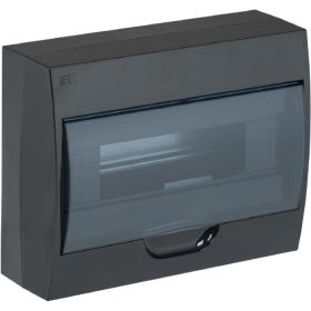 Корпус IEK KREPTA 3 ЩРН-П-12 IP41, черный, пластиковый MKP12-N-12-41-K02 (артикул 16523638) – фото 1
