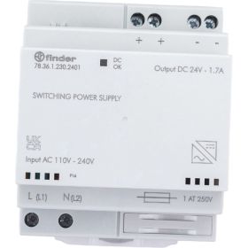 Импульсный источник питания Finder 230В AC - 24В DC, 36Вт, 1, 5А, 783612302401 (артикул 18579883) – фото 1