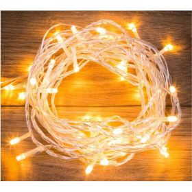 Светодиодная гирлянда NEON-NIGHT Твинкл-Лайт 8 режимов, 4м, 25 LED, прозрачный провод, тёплый белый 303-166 (артикул 15994796) – фото 1