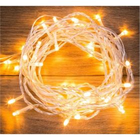 Светодиодная гирлянда NEON-NIGHT Твинкл-Лайт 8 режимов, 6м, 40 LED, прозрачный провод, тёплый белый 303-176 (артикул 15994864) – фото 1