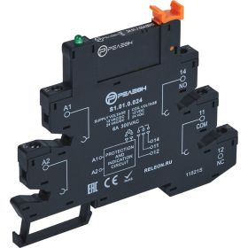 Интерфейсный модуль реле Релеон 1 CO контакт 6а ; /= 12в Ac/Dc; винтовые зажимы, RM151001200 (артикул 19735294) – фото 1