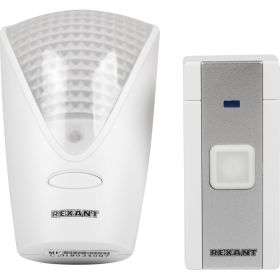Беспроводной дверной звонок REXANT RX-7 с световой индикацией 220В 73-0070 (артикул 21976288) – фото 1