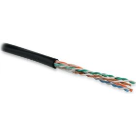 Кабель витая пара Hyperline UUTP4-C5E-S24-OUT-PE-BK-100 (100 м) неэкранированный U/UTP 49127 (артикул 19591182) – фото 1