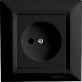 Одинарная розетка Vesta Electric roma без заземления FRZ00010102CMT (артикул 24347229) – фото 1