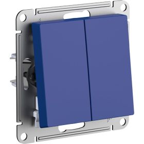 2-клавишный выключатель Systeme Electric Atlasdesign аквамарин сх.1, 10ах ATN001151 (артикул 26724560) – фото 1