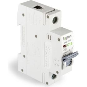 Автоматический выключатель Sigma Elektrik 1P C 16A 6kA 6SM116C (артикул 27848906) – фото 1