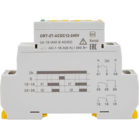 Реле времени IEK ORT 2 контакта, 12-240В, AC/DC ORT-2T-ACDC12-240V (артикул 16302208) – фото 1
