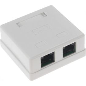 Универсальная розетка на 2 порта RJ-45, 8p8c, TWIST cat. 6, на плате, J-8P8C-C6-2P-TWCS (артикул 20679927) – фото 1