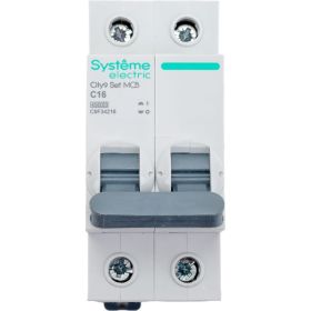 Автоматический выключатель Systeme Electric City9 set ав с 16а 2p 4.5ka 230в C9F34216 (артикул 26625977) – фото 1