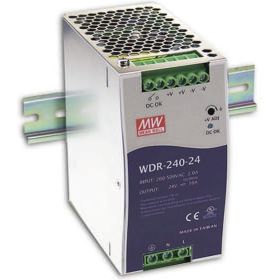 Источник питания Mean Well AC/DC WDR-240-24 240Вт Т00302347 (артикул 16405986) – фото 1