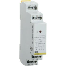 Промежуточное реле IEK OIR 3 контакта, 8А, 110В, AC/DC OIR-308-ACDC110V (артикул 16302124) – фото 1