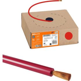Провод TDM ПуГВнг(А)-LS 1х1,5 ГОСТ в коробке (100м), красный SQ0124-1477 (артикул 20019550) – фото 1