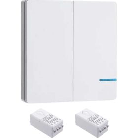 Дистанционный выключатель GRITT Practic SX 2кл. белый комплект: 1 выключатель, IP67, 2 радиореле 1000Вт 11117 (артикул 26749184) – фото 1