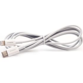 Кабель type c-lightning Ergolux Elx-cdc04-c01 3а, 1,2м, белый, зарядка+передача данных, коробка 15098 (артикул 27729150) – фото 1