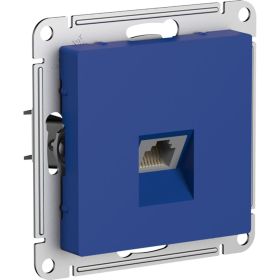 Компьютерная розетка Systeme Electric Atlasdesign аквамарин rj45, кат 5е ATN001183 (артикул 26724680) – фото 1
