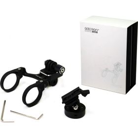 Крепление переднего фонаря GACIRON H09, алюм.черный, 2хомута, совместим с Go-Pro, Garmin H000015919 (артикул 20887005) – фото 1