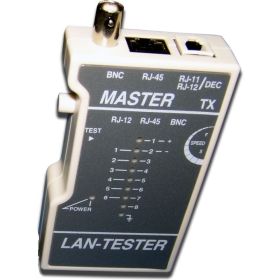 Тестер для витой пары TWT RJ-45 телефонного RJ-12 RJ-11 коаксиального кабеля BNC TST-200 (артикул 16102112) – фото 2