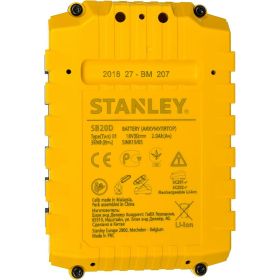 Аккумулятор Li-Ion, 18 В, 2.0 Ач Stanley SB20D (артикул 15852988) – фото 3