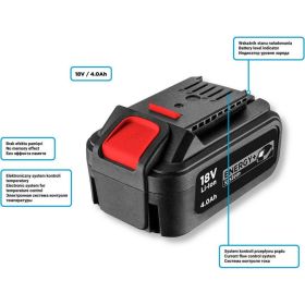 Аккумуляторная батарея Energy+ 18 V, Li-Ion, 4.0 Ач GRAPHITE 58g004 (артикул 15857293) – фото 5