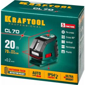 Лазерный линейный нивелир KRAFTOOL CL-70 34660 (артикул 15888114) – фото 13