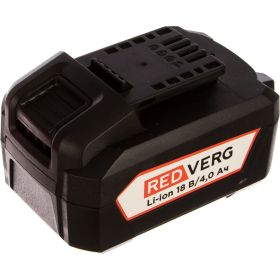 Аккумулятор Li-Ion 18 В, 4.0 Ач REDVERG 6628352 (артикул 15984912) – фото 1