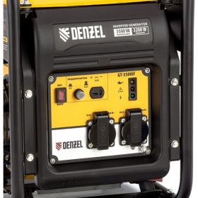 Инверторный генератор Denzel GT-3500iF, 3,5 кВт, 230 В, бак 5 л, открытый корпус 94705 (артикул 16423808) – фото 5