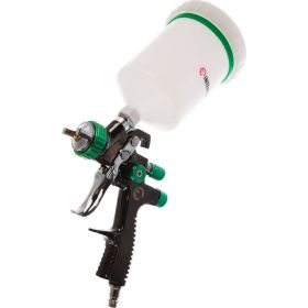Пневматический краскопульт INTERTOOL LVLP GREEN, форсунка 1.3 мм, бачок 600 мл, PT-0132 (артикул 16451038) – фото 2