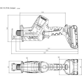 Аккумуляторная ножовка Metabo SSE 18 LTX BL Compact 602366850 (артикул 16123379) – фото 4