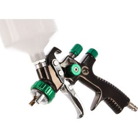 Пневматический краскопульт INTERTOOL LVLP GREEN, форсунка 1.3 мм, бачок 600 мл, PT-0132 (артикул 16451038) – фото 4
