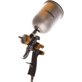Пневматический краскопульт INTERTOOL LVLP BRONZE, форсунка 1.8мм, бачок 600 мл, PT-0135 (артикул 16451020) – фото 5