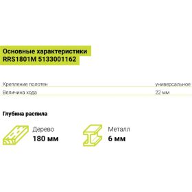 Аккумуляторная сабельная пила Ryobi ONE+ RRS1801M 5133001162 (артикул 15108401) – фото 10