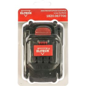 Аккумулятор Li-Ion, 18 В, 4 Ач Elitech 1820.067700 (артикул 15892774) – фото 2