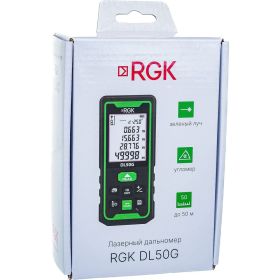 Лазерный дальномер с угломером RGK DL50G 778176 (артикул 16448050) – фото 8