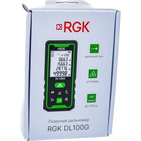Лазерный дальномер с угломером RGK DL100G 778190 (артикул 16448053) – фото 5