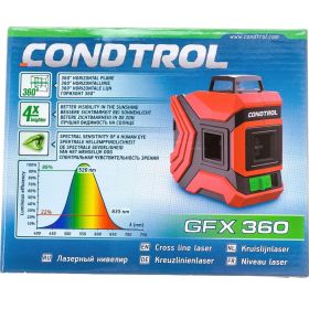 Лазерный нивелир Condtrol GFX360 1-2-221 (артикул 16022255) – фото 3