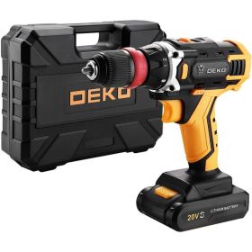 Аккумуляторная дрель-шуруповерт DEKO DKCD20FU-Li SET 3 063-4177 (артикул 16504230) – фото 1