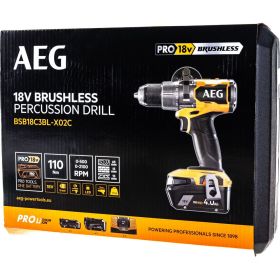 Бесщеточная аккумуляторная ударная дрель-шуруповерт AEG 18В BSB18C3BL-X02C 4935478937 (артикул 19308336) – фото 7