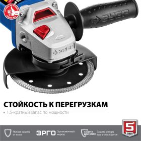Углошлифовальная машина ЗУБР Профессионал, 125 мм УШМ-П125-750 (артикул 16194760) – фото 12