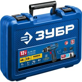 Дрель-шуруповерт ЗУБР Профессионал 12В + LED-фонарь, 2 АКБ 2Ач DL-121-22F (артикул 18364957) – фото 18